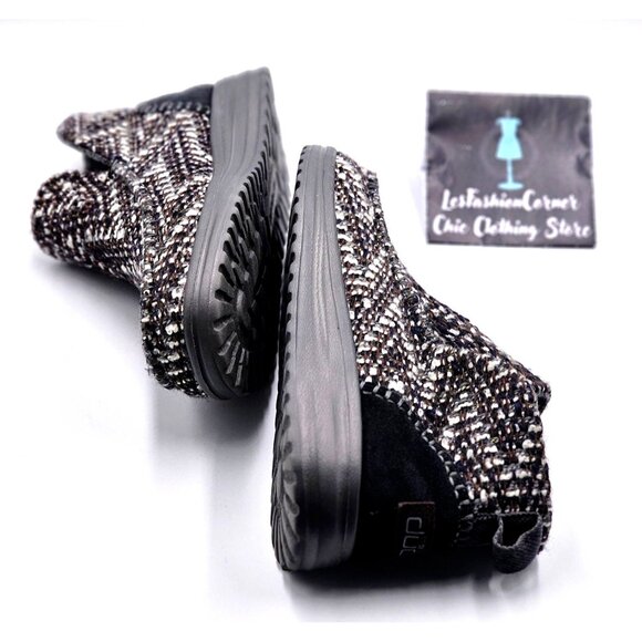 Hey Dude Women's Gray Denny Chevron Blue Lightweight Ankle Boots Size 11 2866 - Picture 12 of 16